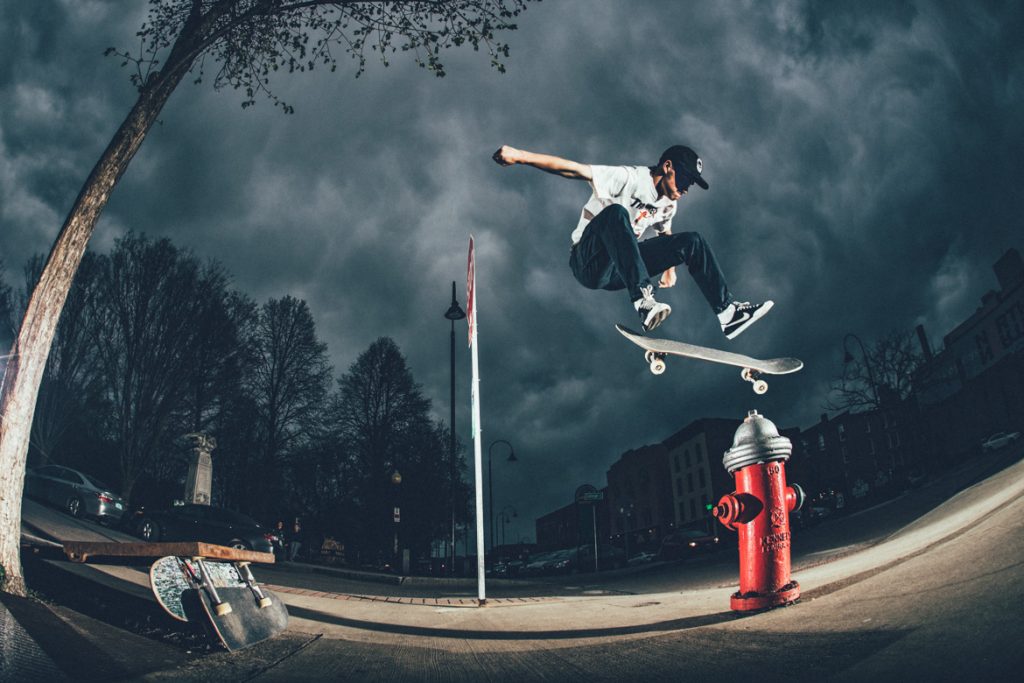 Nate Dugan-Kickflip over Fire Hydrant