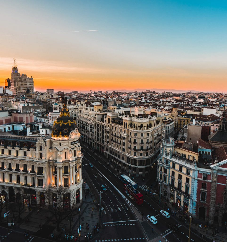 Sunset over Madrid