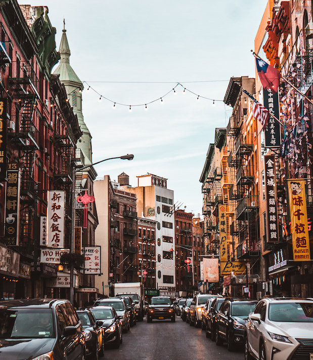 The warm and vibrant Chinatown in New York