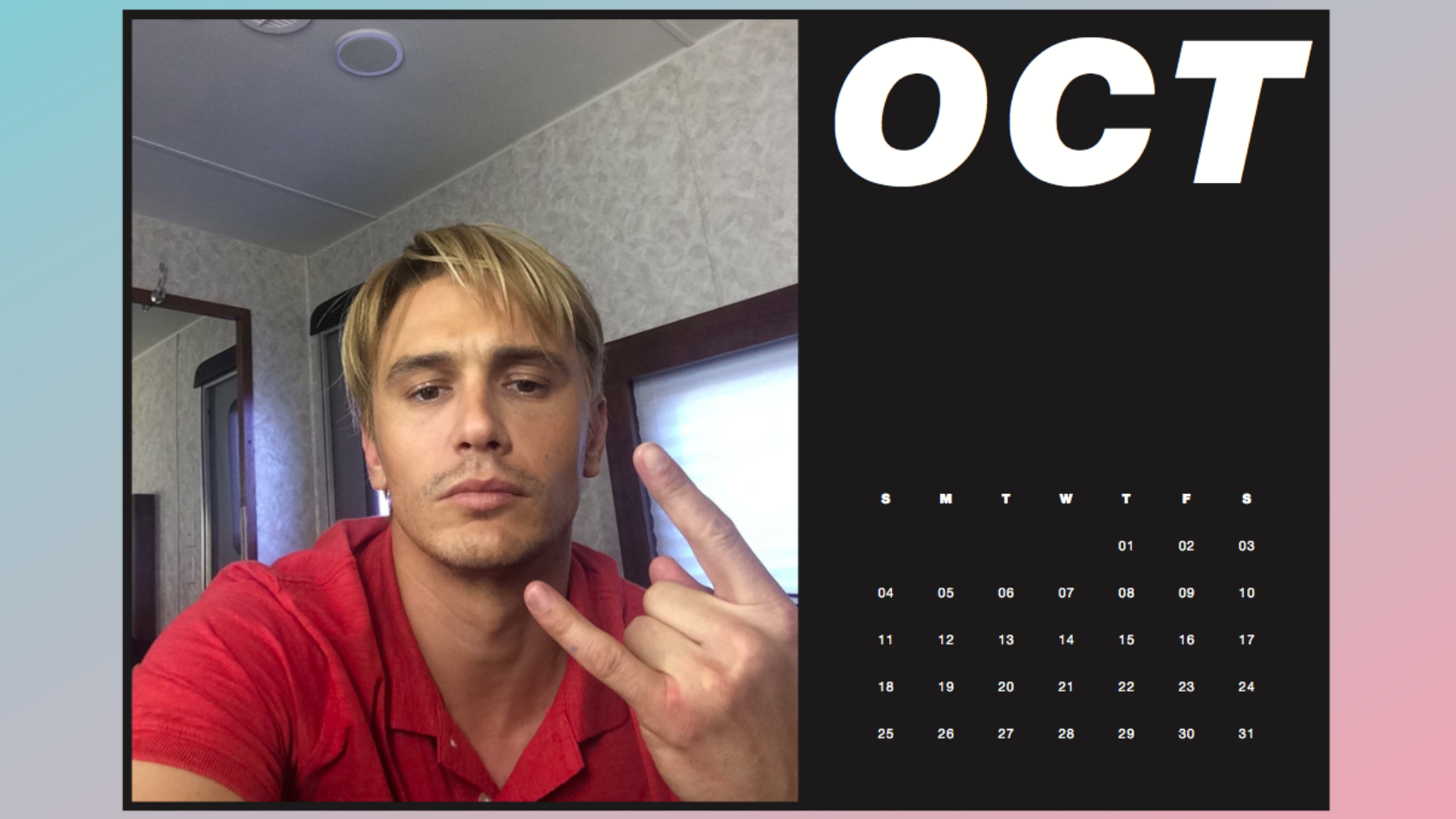 Download The James Franco 2015 Selfie Calendar Now lifewithoutandy