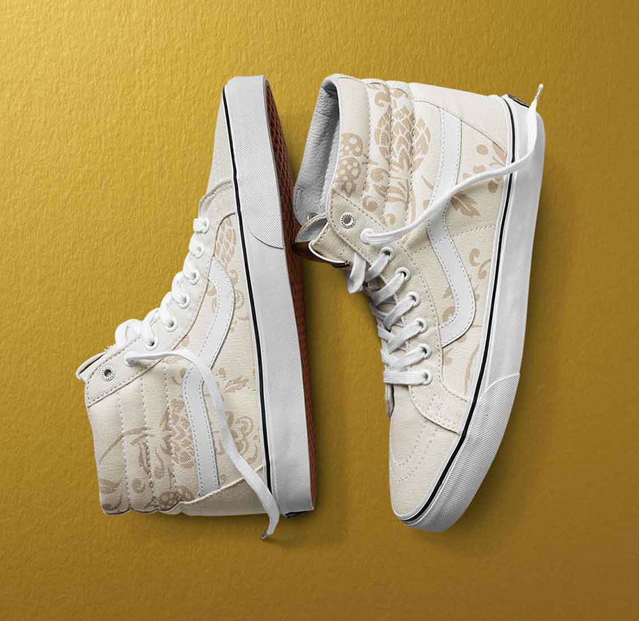 vans festival satin gold