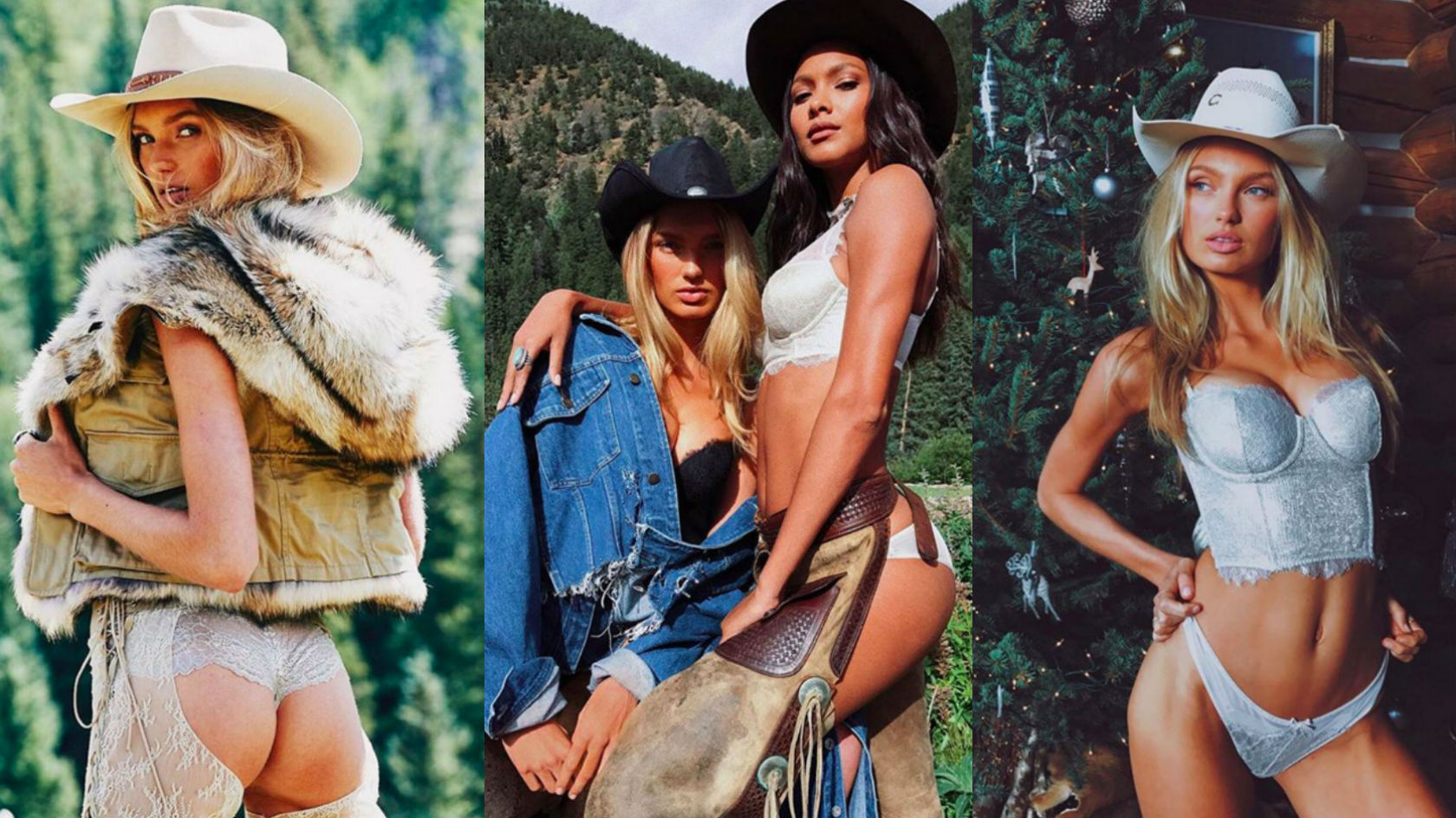 Victoria's Secret Angels Become Cowgirls In Colorado For Holiday Shoot
