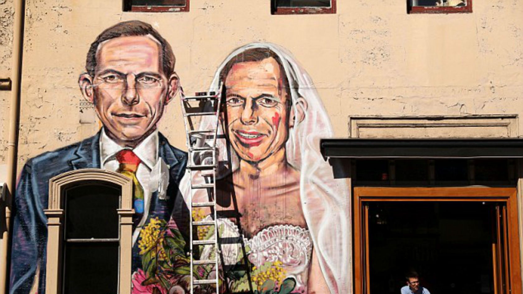 Sydney Gets A Mural Of Tony Abbott Marrying Tony Abbott In Support Of