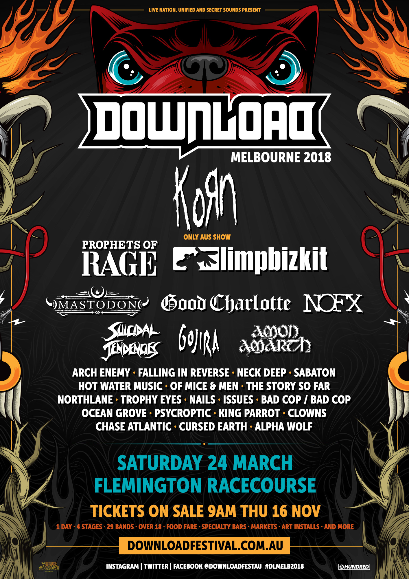 Download Festival Drops Debut Australian Lineup Ft. KoRn, Limp Bizkit