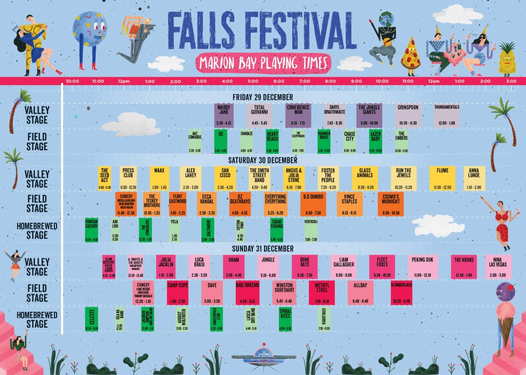 Falls Festival Has Just Released Its Set Times, So Get Planning