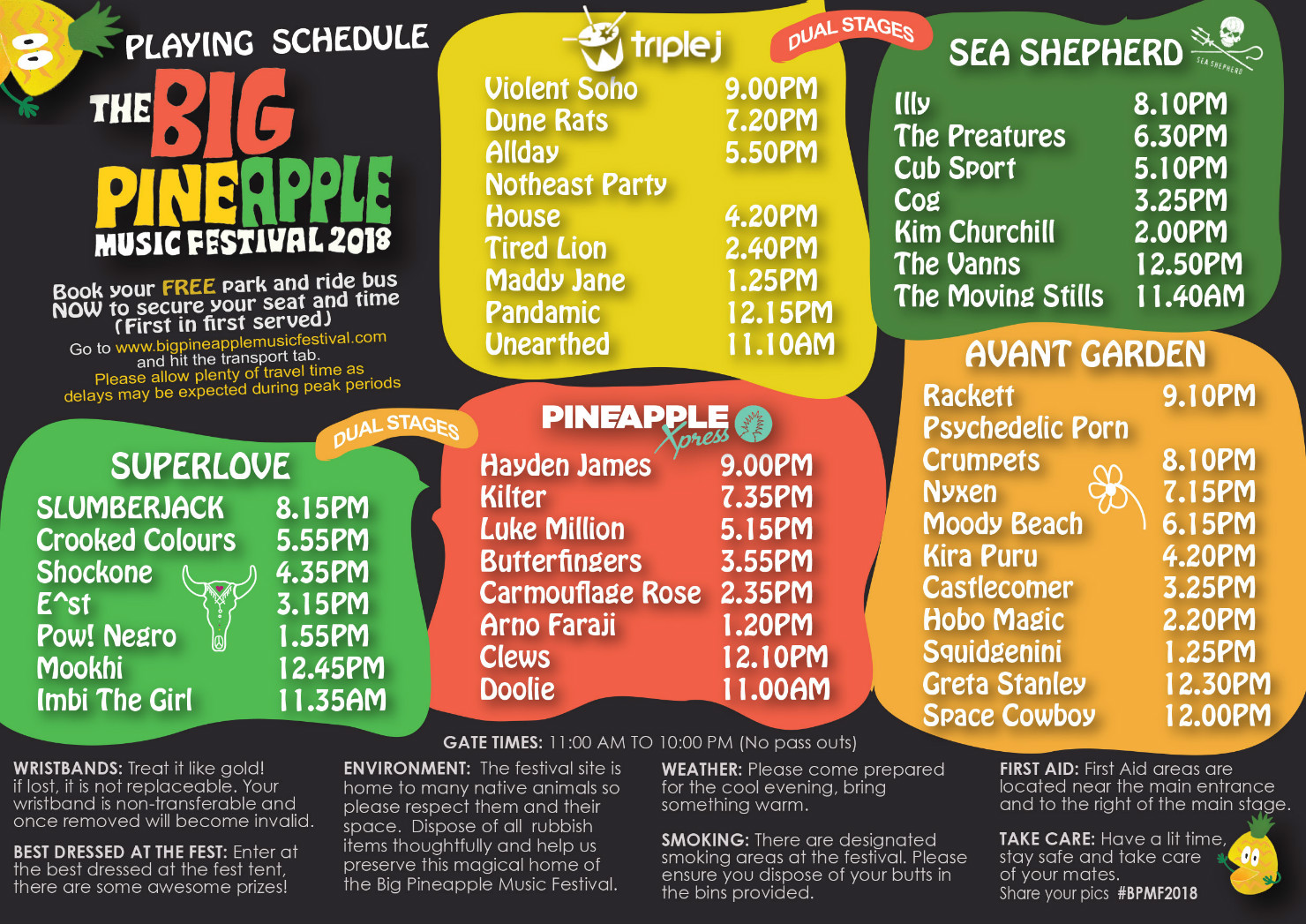 Big Pineapple Set Times Are Here lifewithoutandy