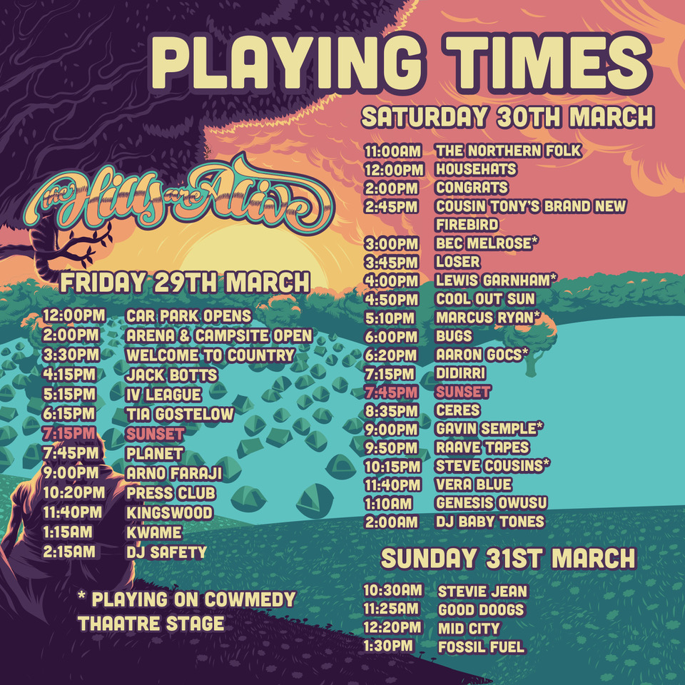 The Hills Are Alive Festival Set Times Are Here | lifewithoutandy