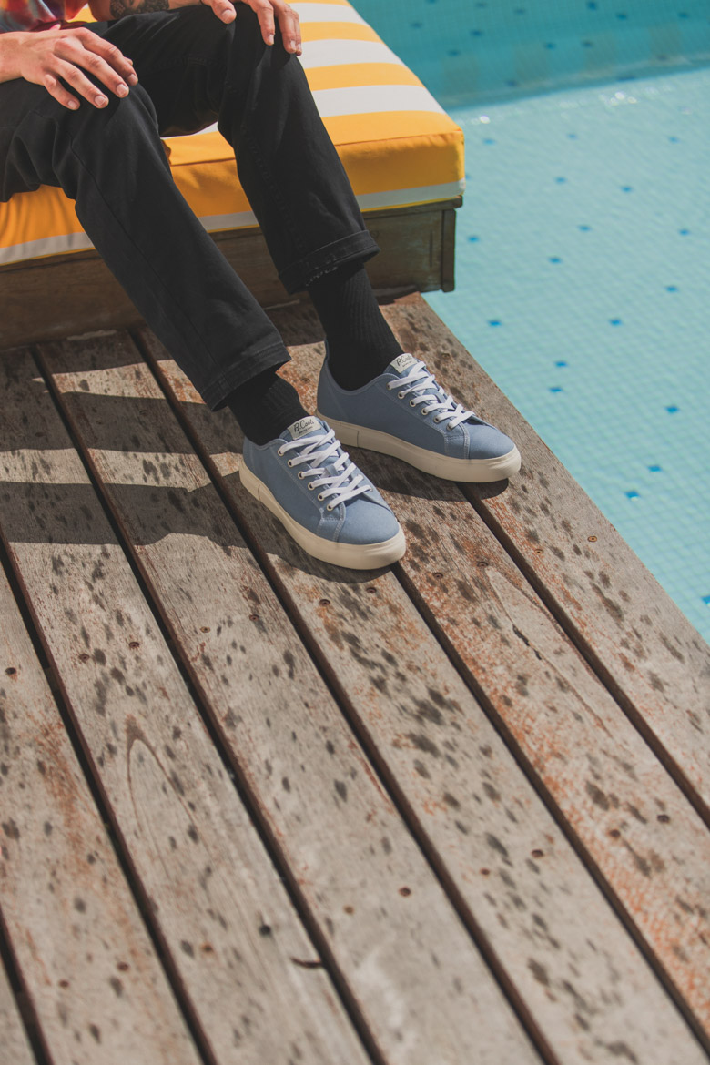 barney cools poolside sneakers