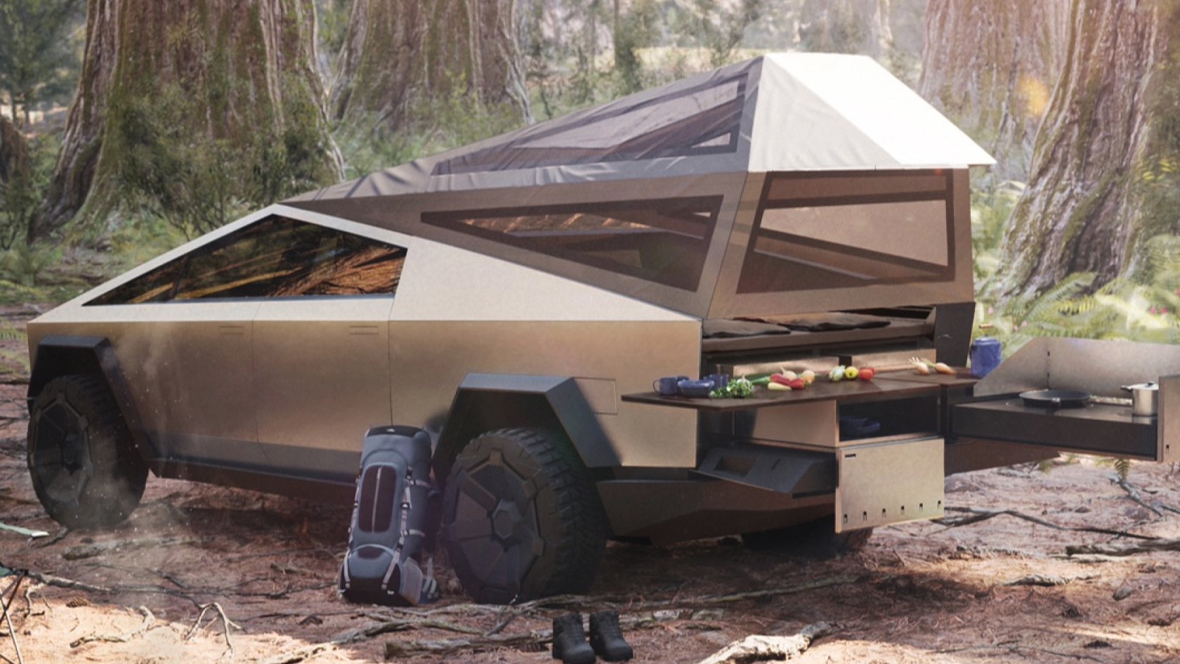 Tesla Cybertruck Gets Camper-Style Makeover | lifewithoutandy