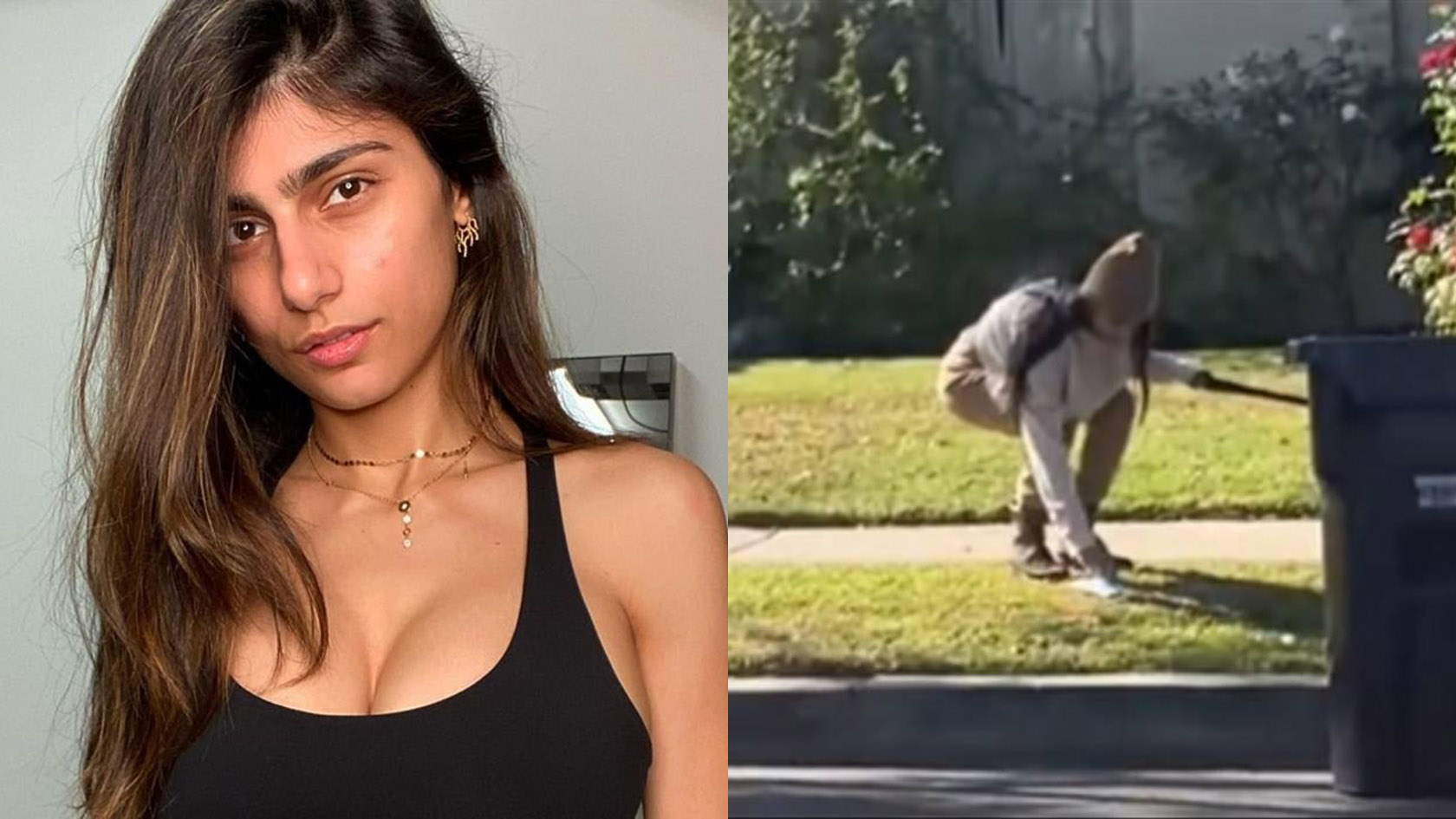 Watch: Mia Khalifa Caught Picking Up Dog Poo With Face Mask... Before  Putting It Back On! | lifewithoutandy