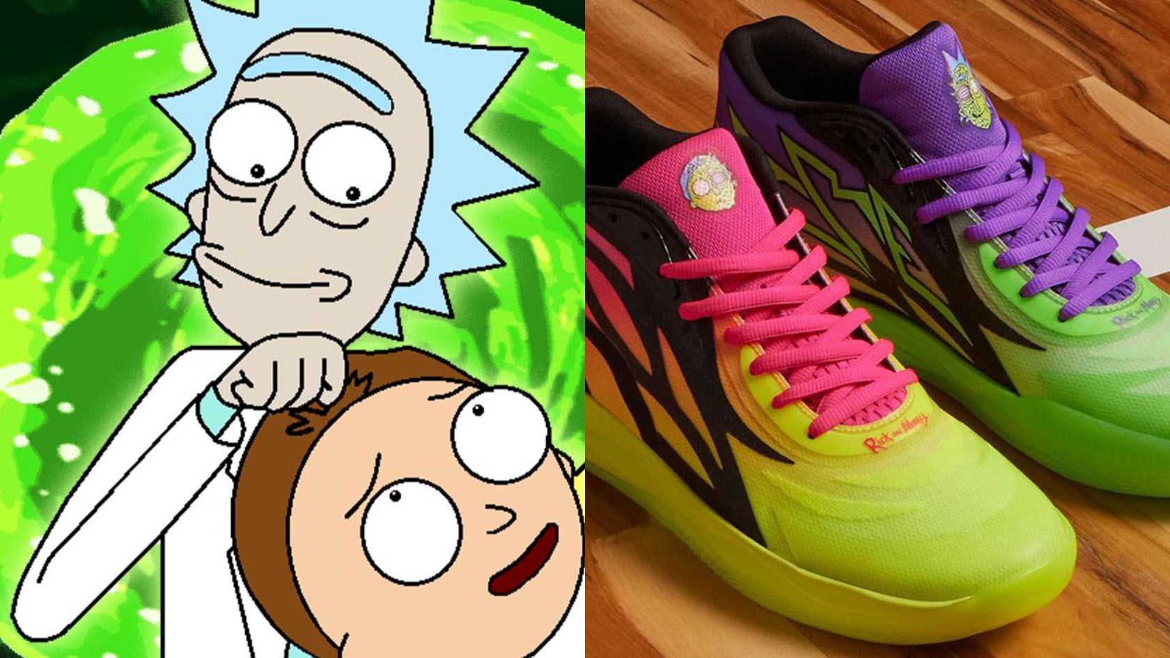 PUMA Shares First Look Of Its Vibrant 'Rick & Morty' Collab With LaMelo ...